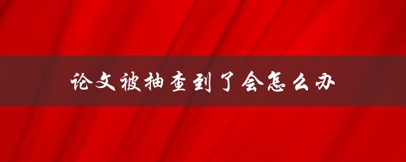论文被抽查到了会怎么办(应对方法和注意事项)