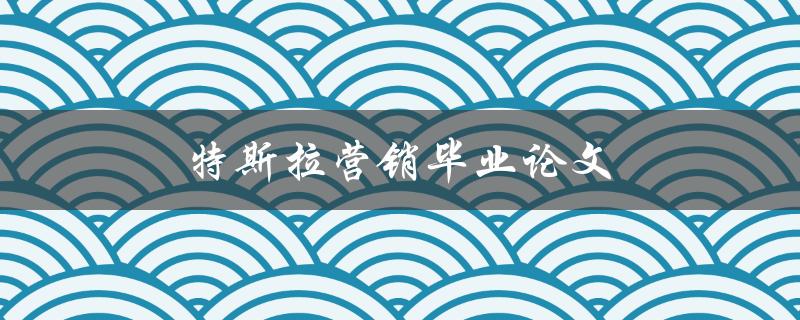 特斯拉营销毕业论文(如何在市场中推广特斯拉汽车)