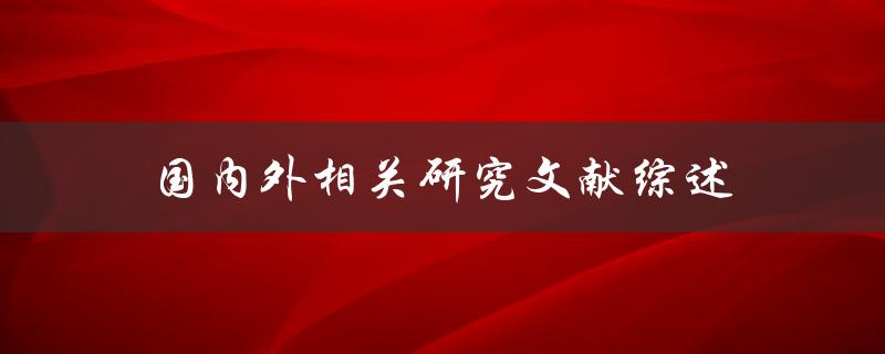 什么是国内外相关研究文献综述