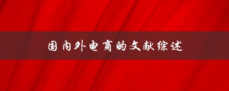 国内外电商的文献综述哪些研究成果对电商发展具有重要意义