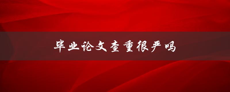 毕业论文查重很严吗(论文查重所有细节)