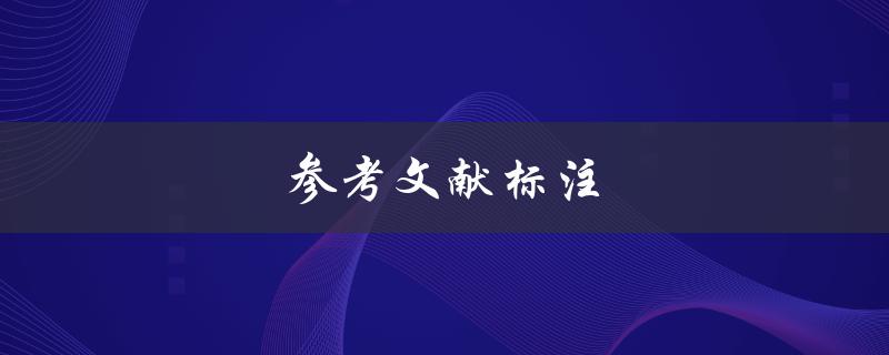 参考文献标注(如何规范标注论文文献)