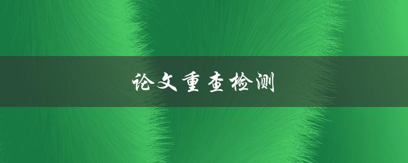 论文重查检测(哪些工具可以帮助你检测论文相似度？)