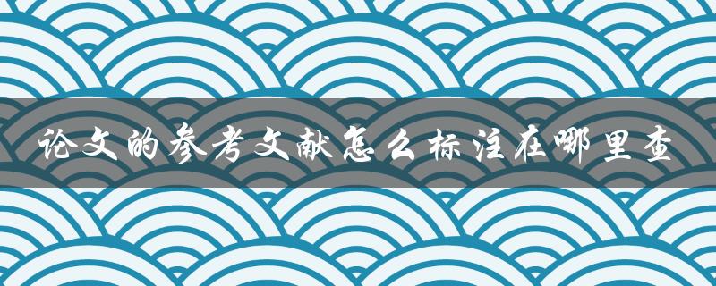 论文的参考文献怎么标注在哪里查
