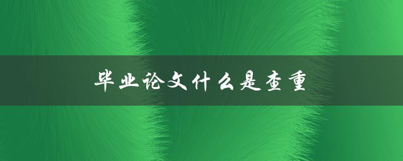 毕业论文什么是查重(为什么重要以及如何进行查重)