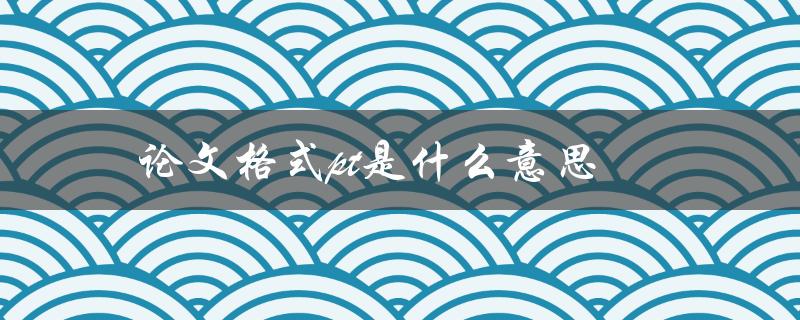 论文格式pt是什么意思(详解常见学术论文排版格式)