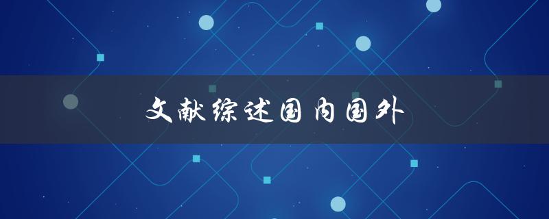 文献综述国内国外(有哪些不同之处？)