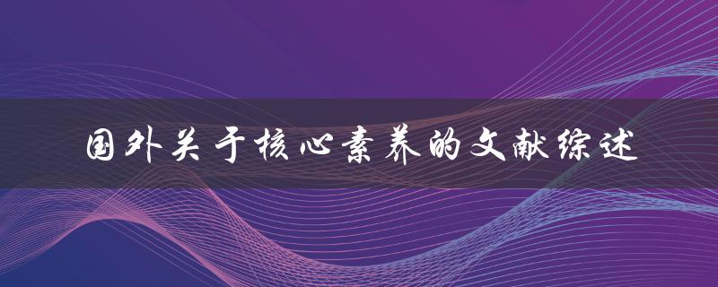 国外关于核心素养的文献综述