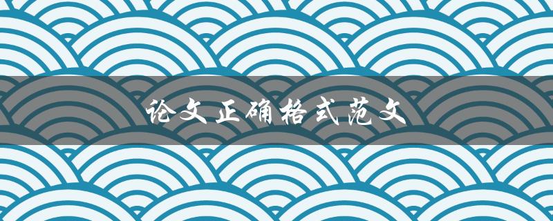 论文正确格式范文(如何撰写规范的学术论文)