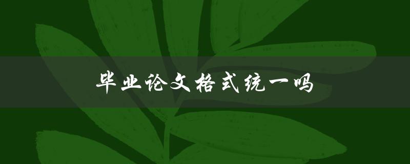 毕业论文格式统一吗(探究各高校的要求差异)
